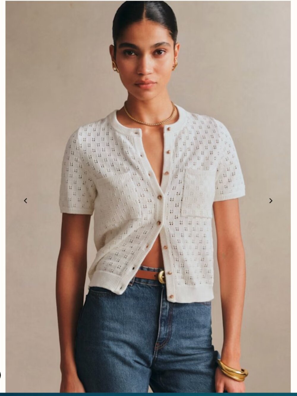 NWT Sezane Nans Cardigan Cream